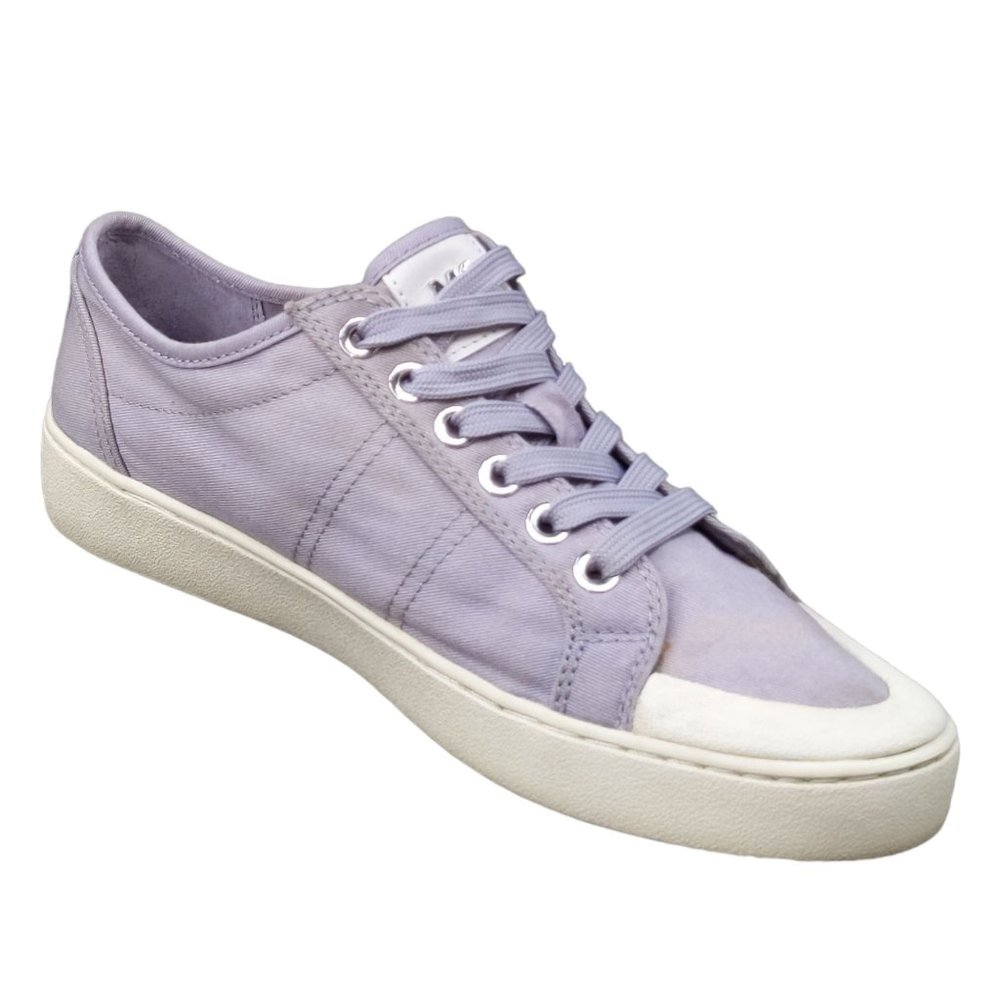 Michael Kors Harlen Sneakers Womens Lilac Canvas Lace Up Fashion Shoes Size 6.5
